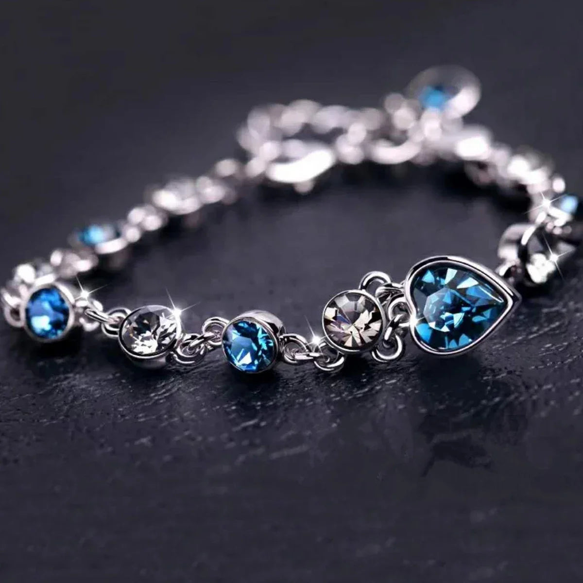 Lucky Blue Heart Bracelet