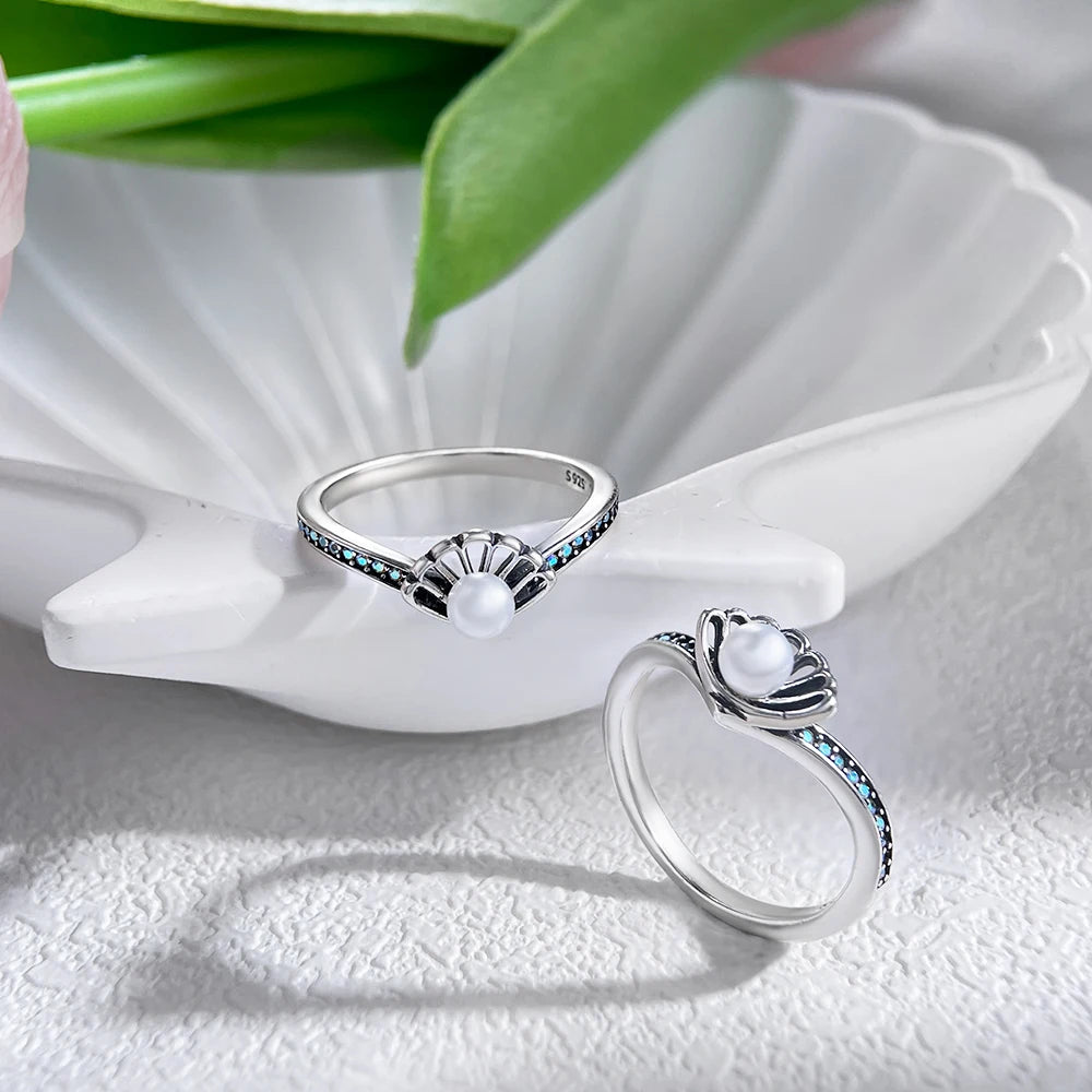Moonlit Shell Ring