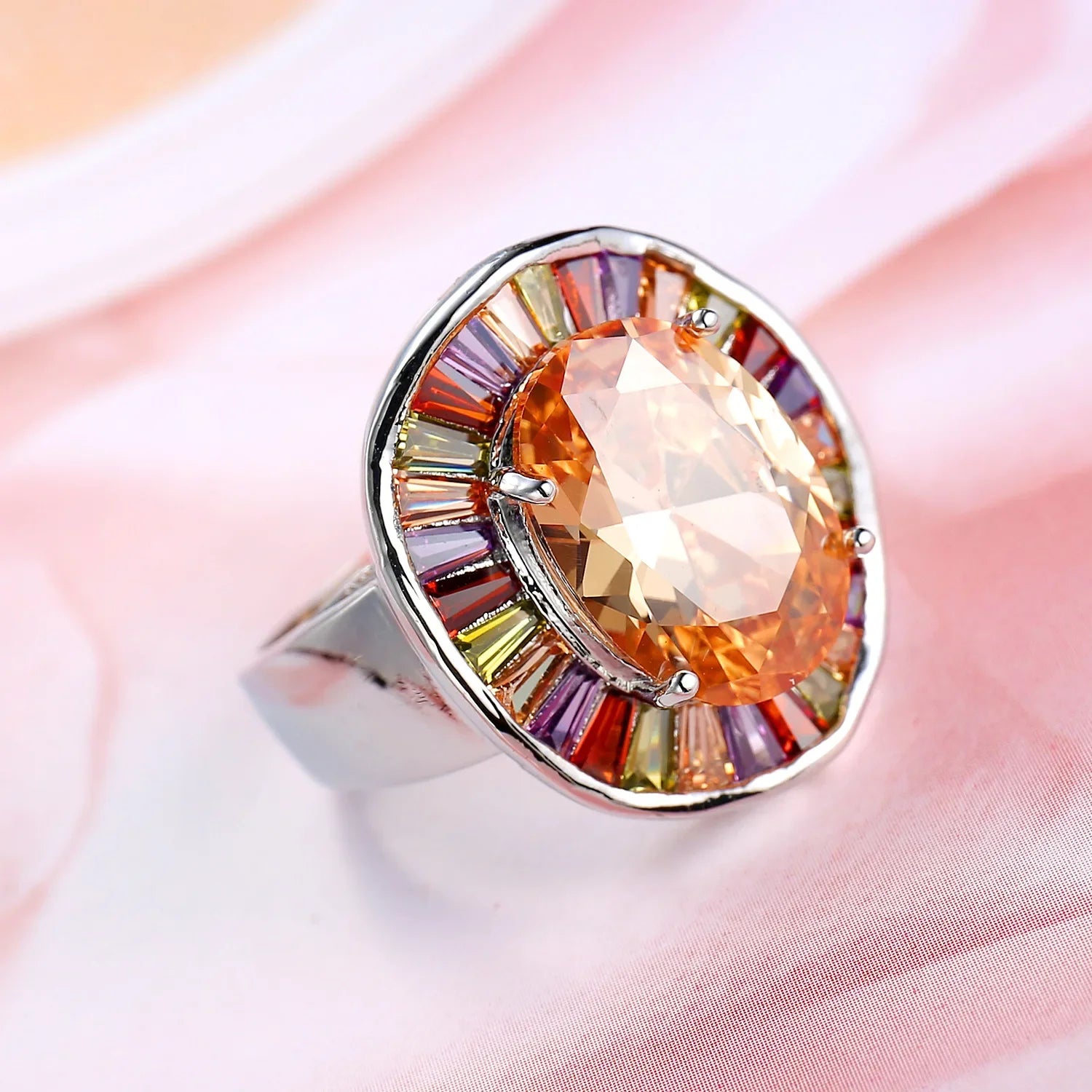 Starlight Bloom CZ Ring