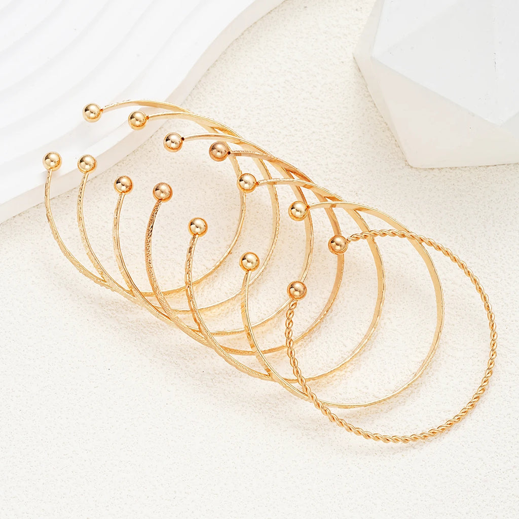 Punk Gold Bangle Set