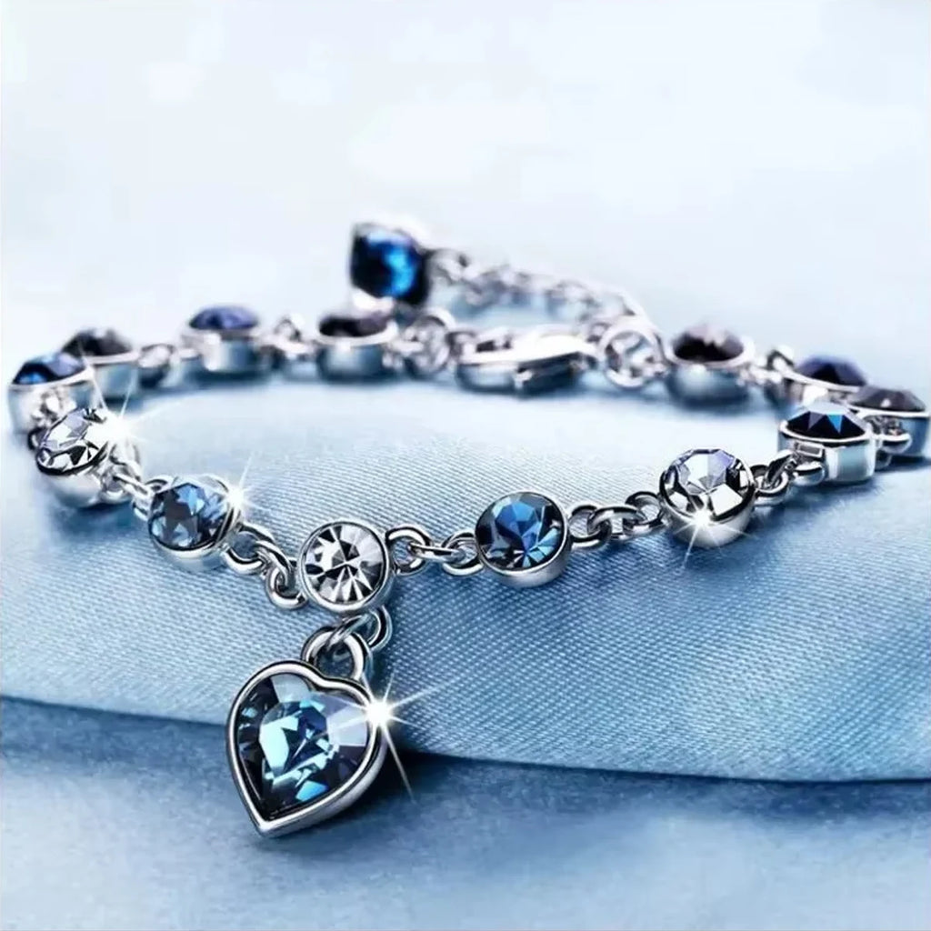 Lucky Blue Heart Bracelet