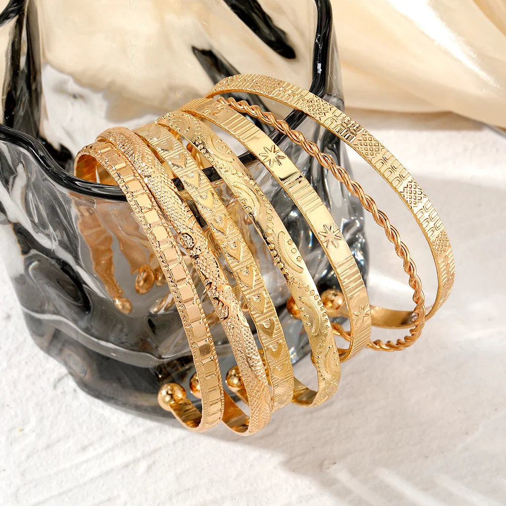Punk Gold Bangle Set