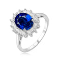 Sapphire Glow Oval Ring