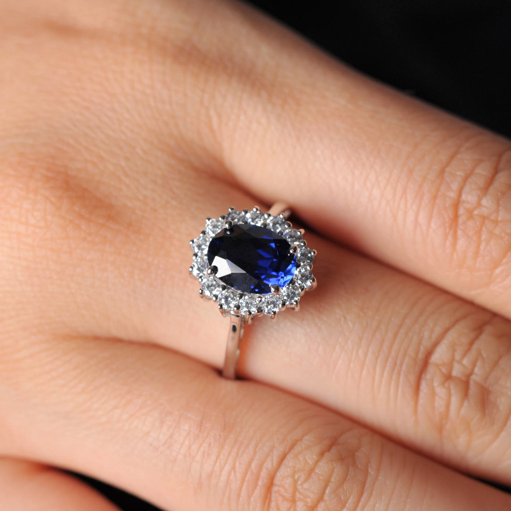 Sapphire Glow Oval Ring