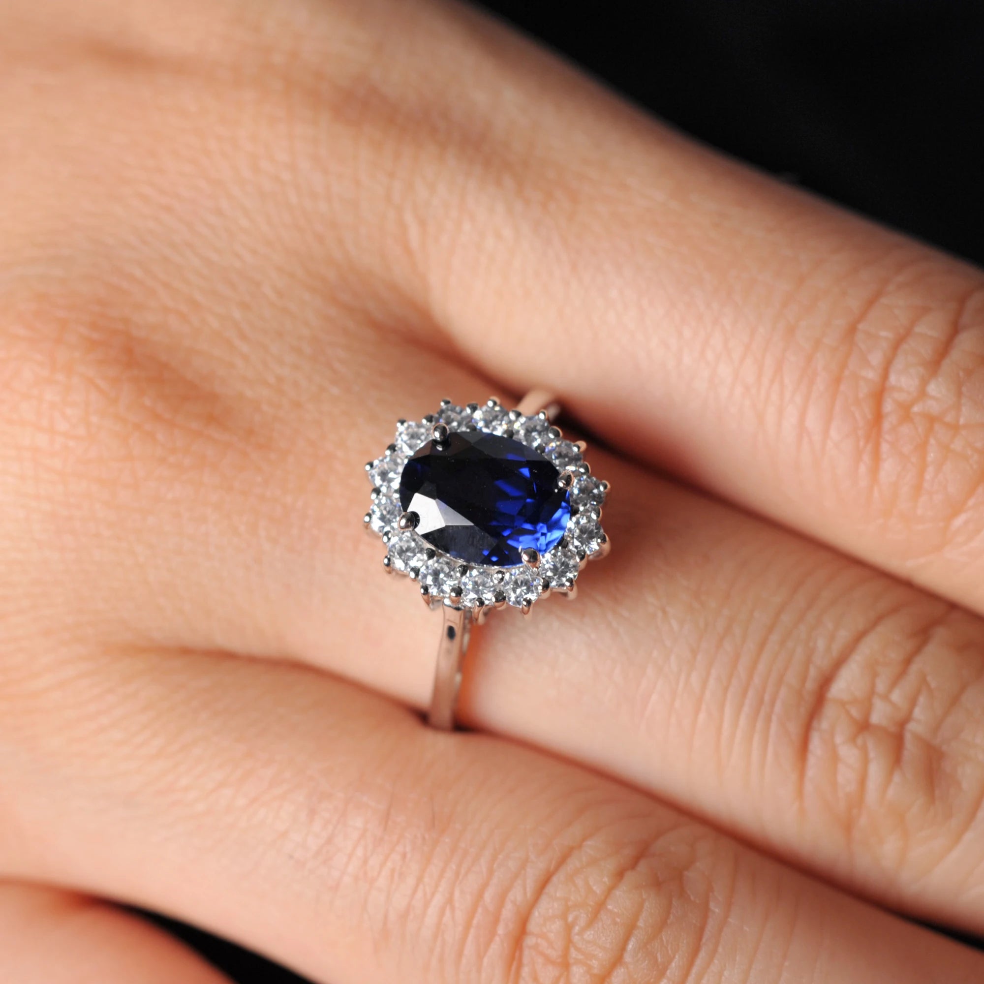 Sapphire Glow Oval Ring