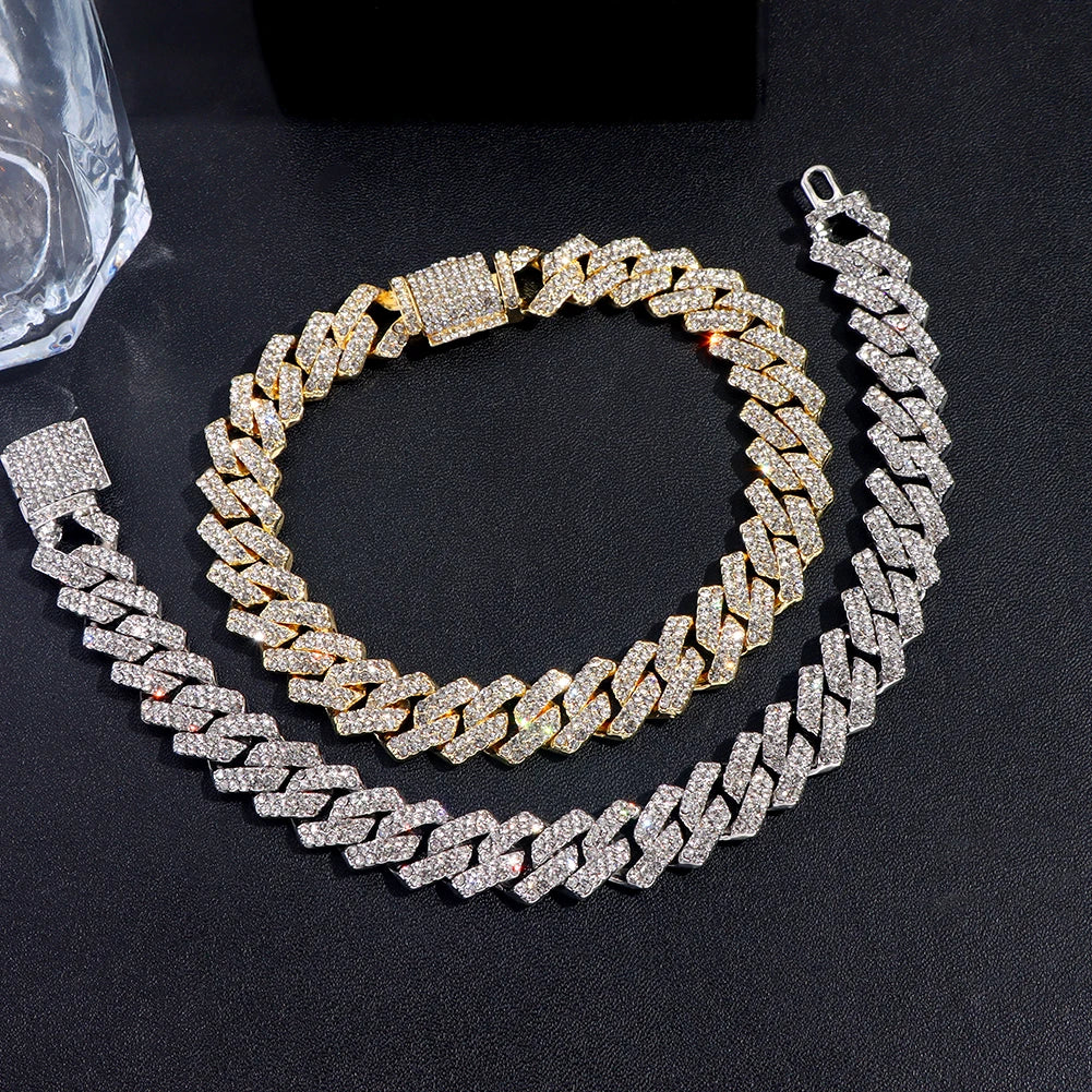 Rhinestone Cuban Bracelet