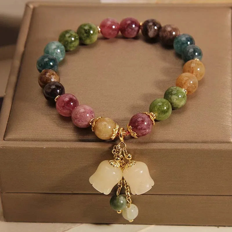 Orchid Charm Bracelet