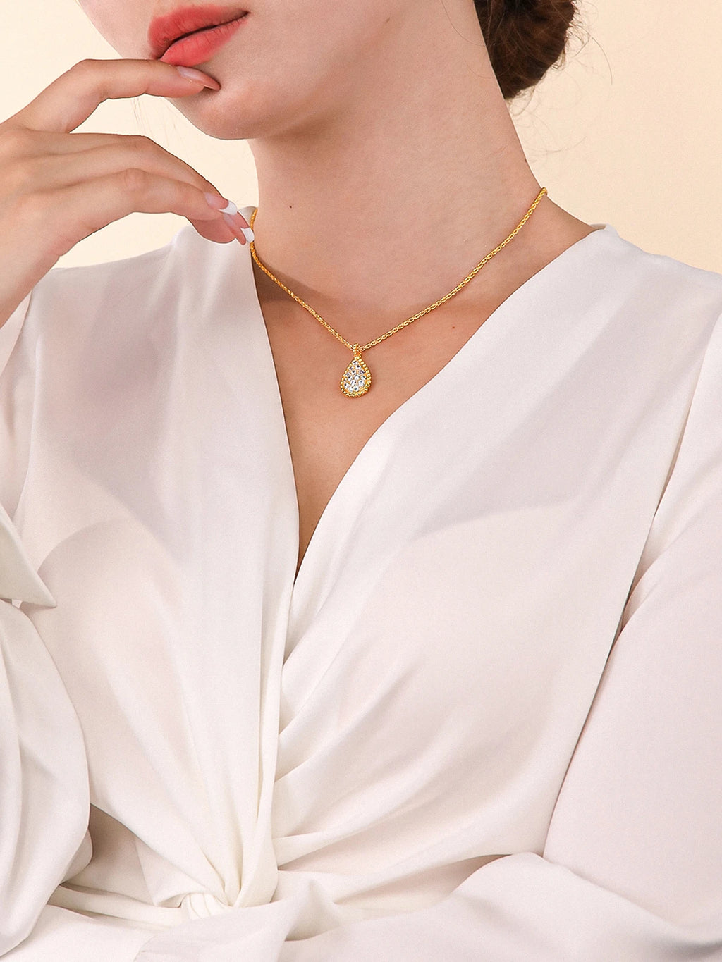 Golden Droplet Necklace