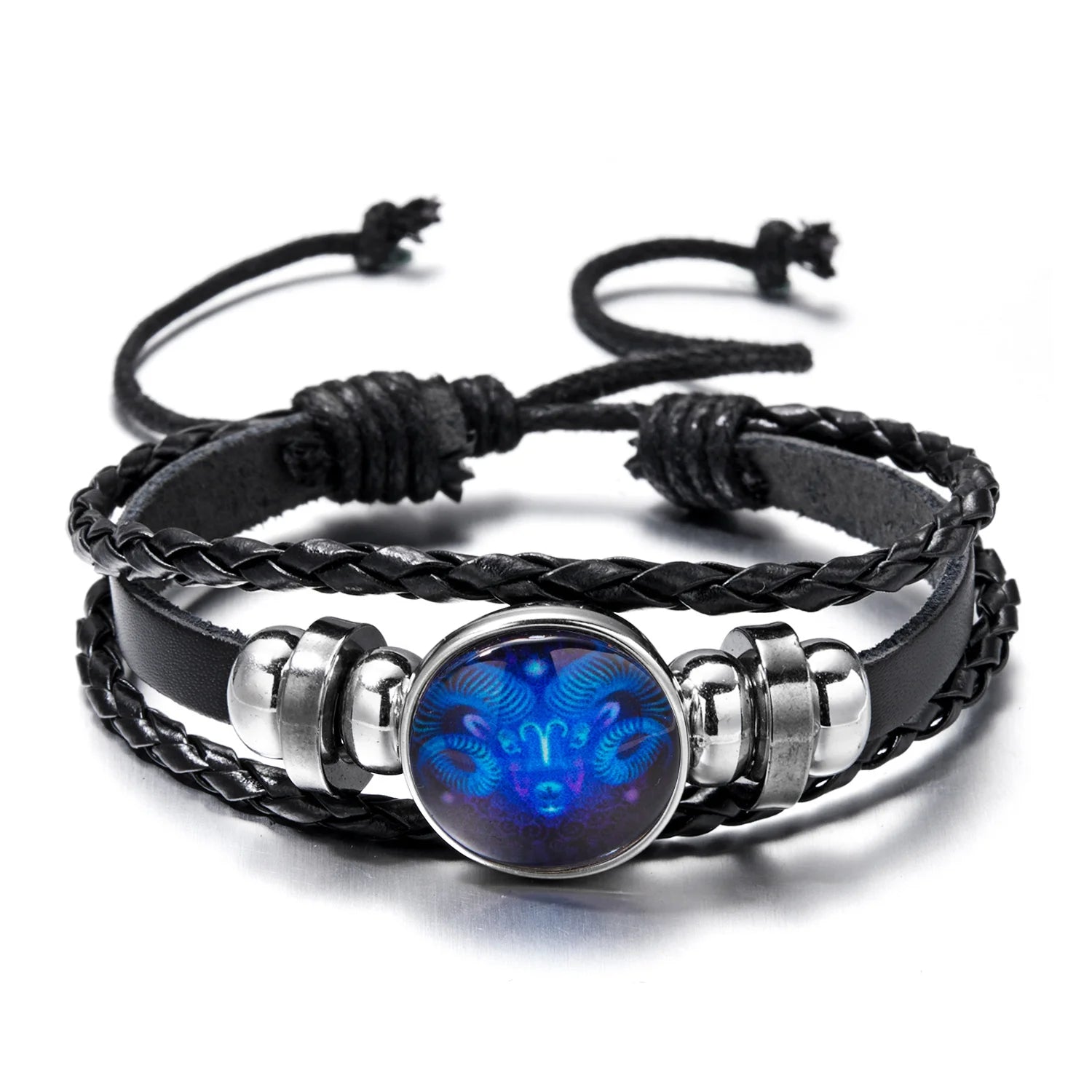 Star Sign Leather Bracelet