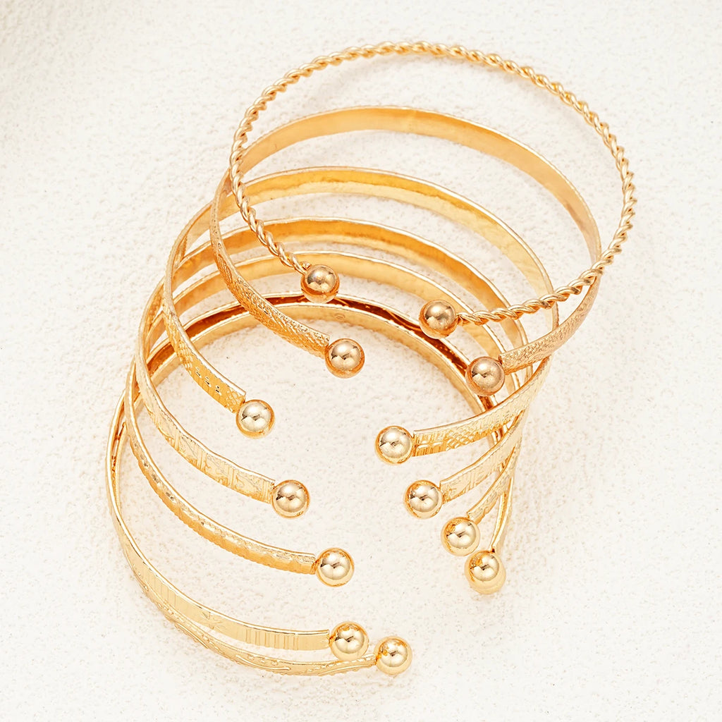 Punk Gold Bangle Set